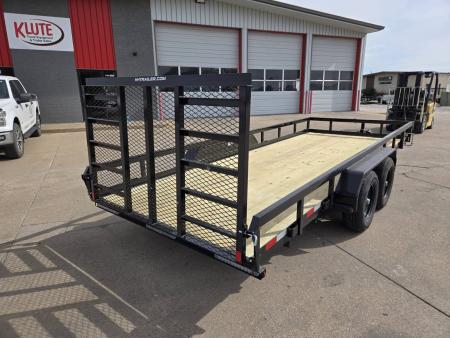 New 2026 H&H TRAILERS 82x18 Heavy Duty Rail Side Landscape Trailer 10K Tandem Utility Trailer
