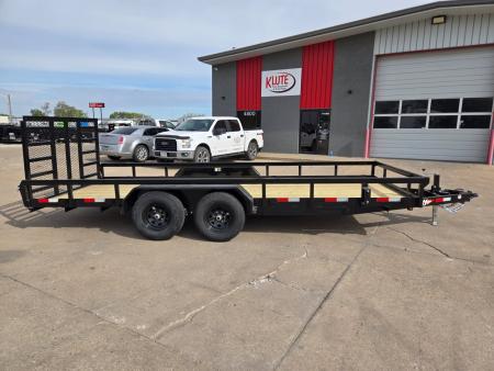 New 2026 H&H TRAILERS 82x18 Heavy Duty Rail Side Landscape Trailer 10K Tandem Utility Trailer