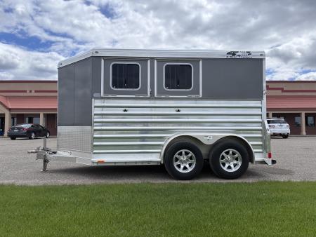 Used 2017 4-Star 2 Horse Slant Load Bumper Pull Horse Trailer