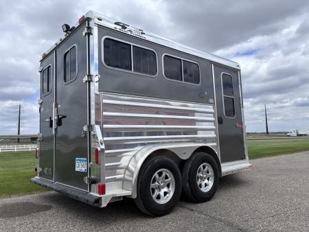 Used 2017 4-Star 2 Horse Slant Load Bumper Pull Horse Trailer