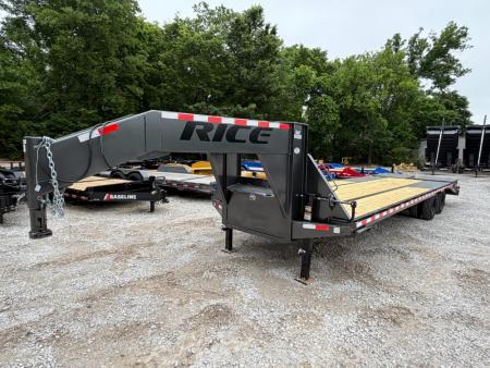 New 2026 Rice Trailers 30' X 102" Deckover Gooseneck Flatbed Trailer