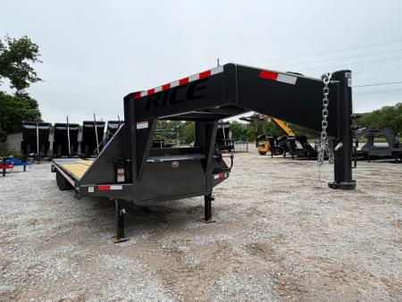 New 2026 Rice Trailers 30' X 102" Deckover Gooseneck Flatbed Trailer