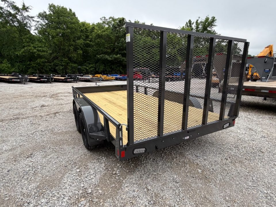 New 2026 Rice Trailers 7K 14' X 82" Tandem Deluxe Pipe Top Utility Utility Trailer