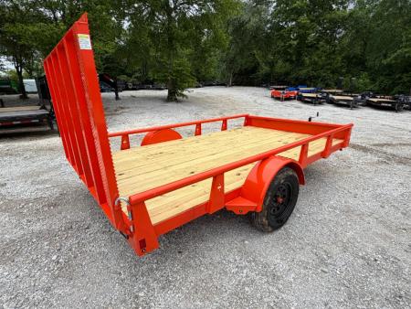 New 2026 Rice Trailers 3.5K 12' X 82" Single Pipe Top Utility Utility Trailer