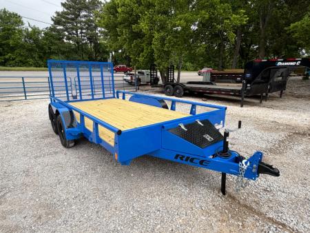 New 2026 Rice Trailers 14' X 82  Tandem Deluxe Pipe Top Utility Utility Trailer