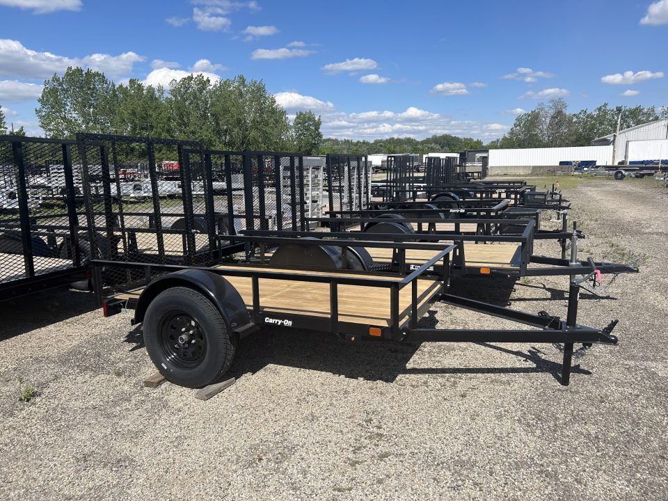 New 2026 Carry-On 5 X 8 FT UTILITY TRAILER WOOD FLOOR LED LIGHTS 3K