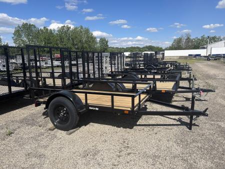 New 2026 Carry-On 5 X 8 FT UTILITY TRAILER WOOD FLOOR LED LIGHTS 3K