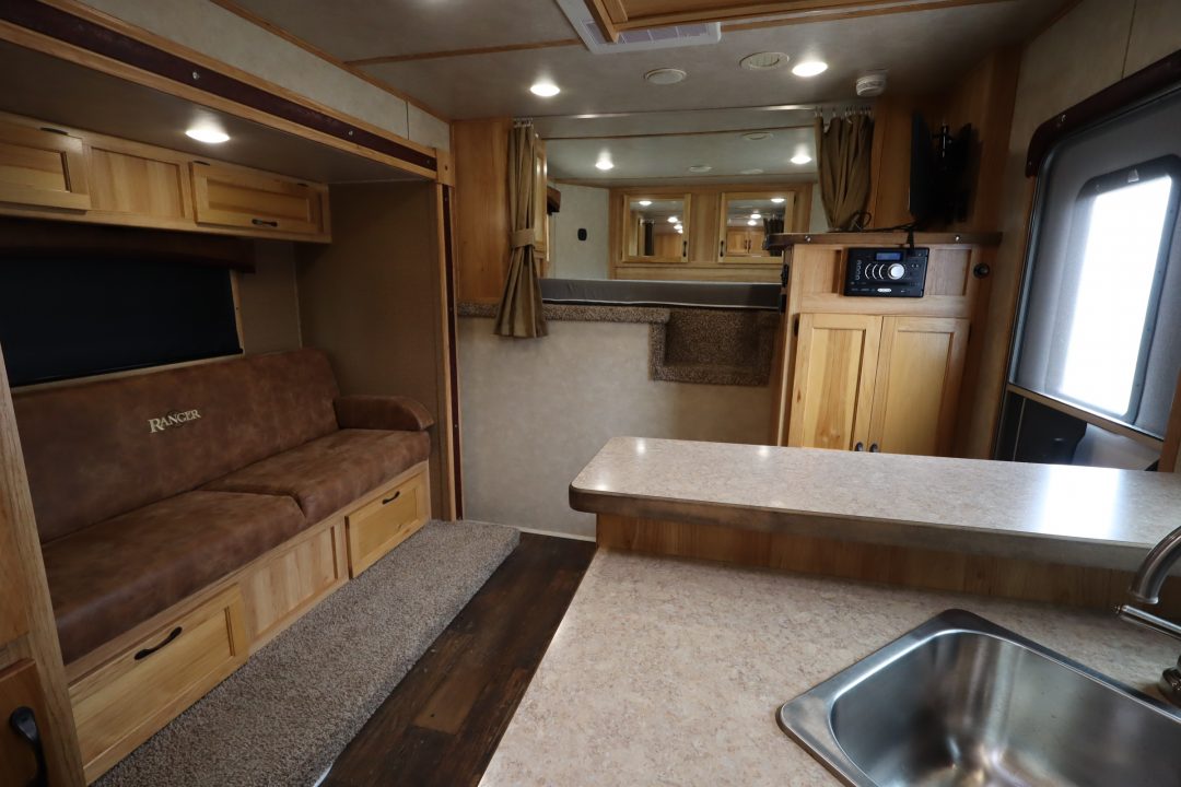 Used 2017 Bison Trailers 3 Horse LQ Trailer