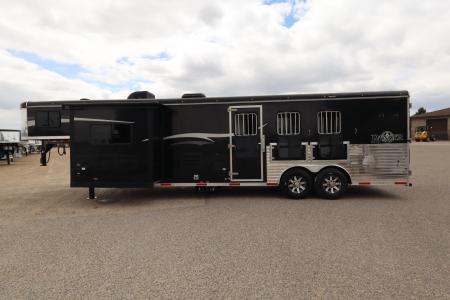 Used 2017 Bison Trailers 3 Horse LQ Trailer
