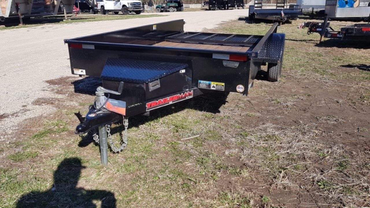 Used 2023 Trailerman 76" x 12 Steel High Side 3K Utility Trailer