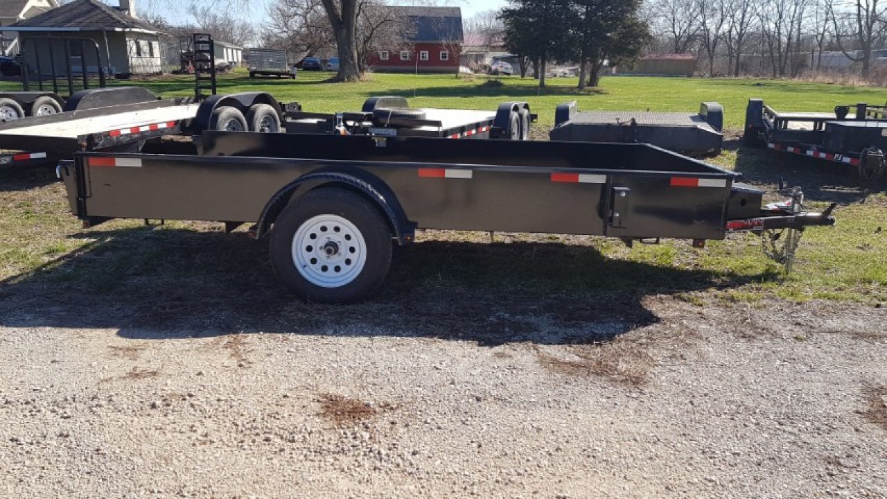 Used 2023 Trailerman 76" x 12 Steel High Side 3K Utility Trailer