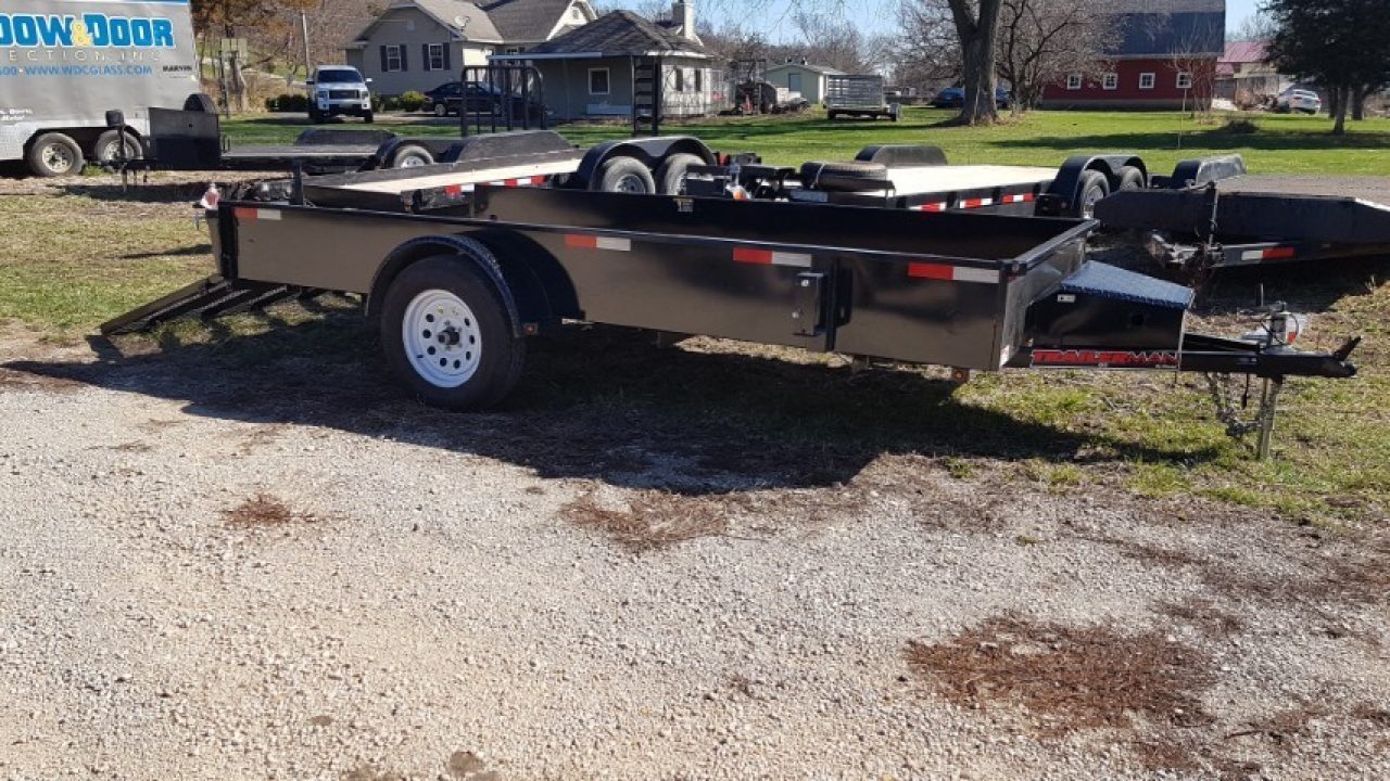 Used 2023 Trailerman 76" x 12 Steel High Side 3K Utility Trailer