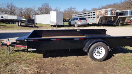 Used 2023 Trailerman 76" x 12 Steel High Side 3K Utility Trailer