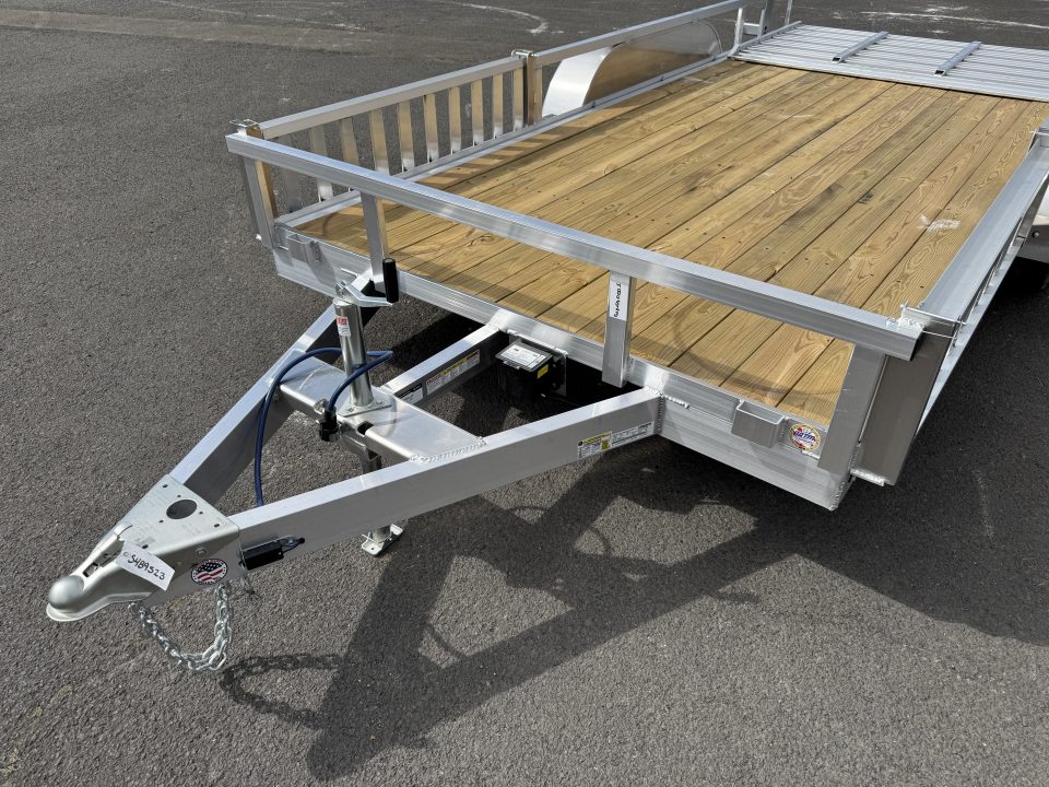 New 2026 Sure-Trac 7x16 Aluminum ATV Tube Top Utility Trailer 7k GVWR