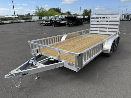 New 2026 Sure-Trac 7x16 Aluminum ATV Tube Top Utility Trailer 7k GVWR
