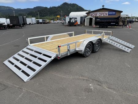 New 2026 Sure-Trac 7x16 Aluminum ATV Tube Top Utility Trailer 7k GVWR