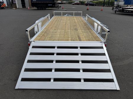 New 2026 Sure-Trac 7x16 Aluminum ATV Tube Top Utility Trailer 7k GVWR