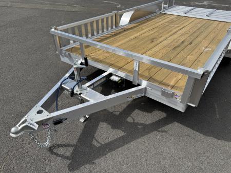 New 2026 Sure-Trac 7x16 Aluminum ATV Tube Top Utility Trailer 7k GVWR