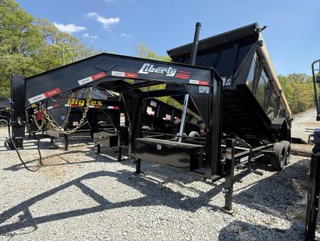 New 2026 Liberty LD14K 83X16 Gooseneck Dump Trailer, TELESCOPIC LIFT, 7 GAUGE FLOOR, 40” SIDES