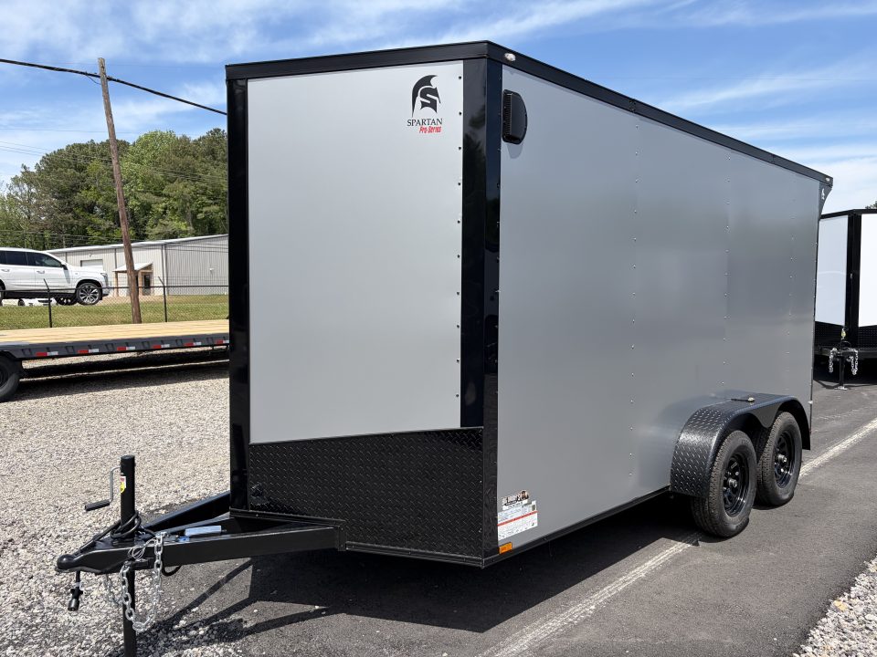 New 2026 Spartan 7X14 Enclosed Trailer, Pro-Series, 7K GVWR, Race Wing, 1 Piece Roof, 54" Triple Tube Tongue, Stabledeck