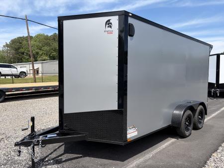 New 2026 Spartan 7X14 Enclosed Trailer, Pro-Series, 7K GVWR, Race Wing, 1 Piece Roof, 54" Triple Tube Tongue, Stabledeck