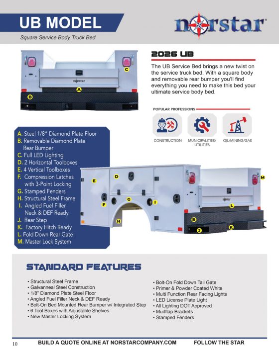 New 2026 Norstar UB0989156DWT Truck Bed