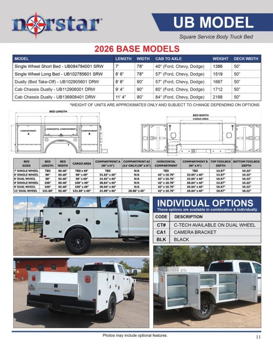 New 2026 Norstar UB0847840DWT Truck Bed