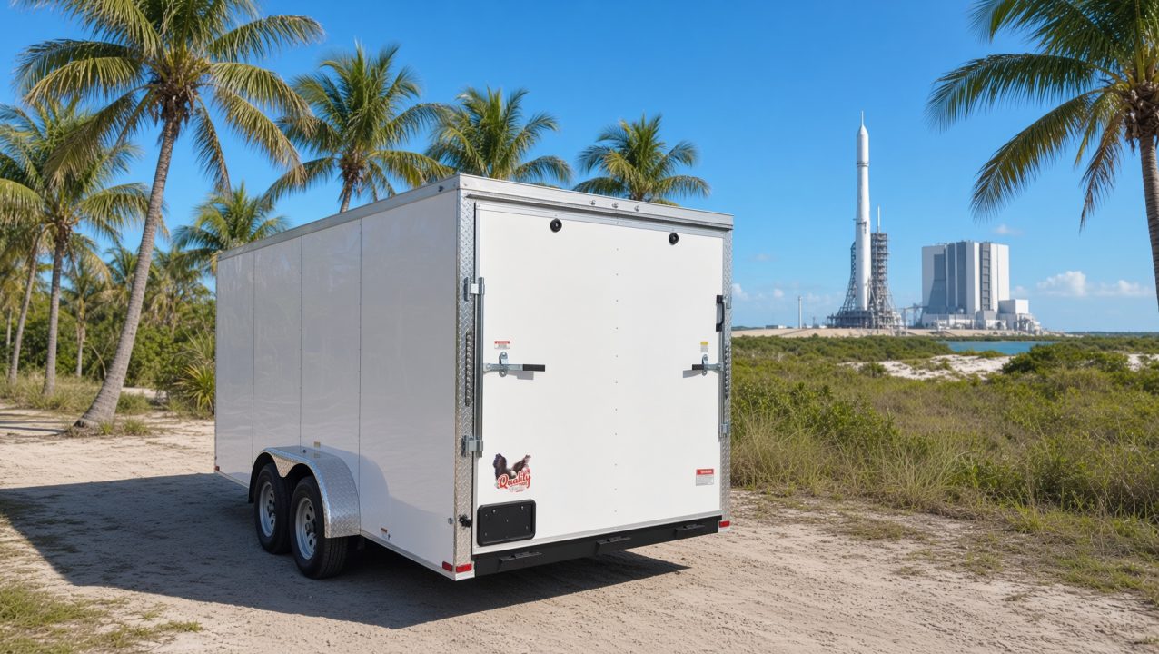 New 2026 Quality Cargo 7x16 Enclosed Trailer | Tandem Axle | Ramp Door | Tie Downs - White Cargo Trailer