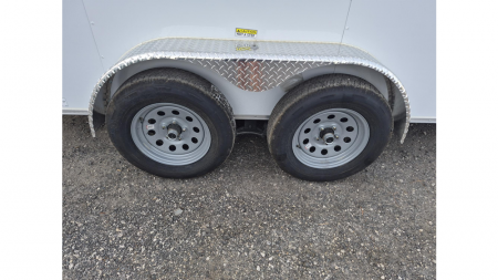 New 2026 Quality Cargo 7x16 Enclosed Trailer | Tandem Axle | Ramp Door | Tie Downs - White Cargo Trailer