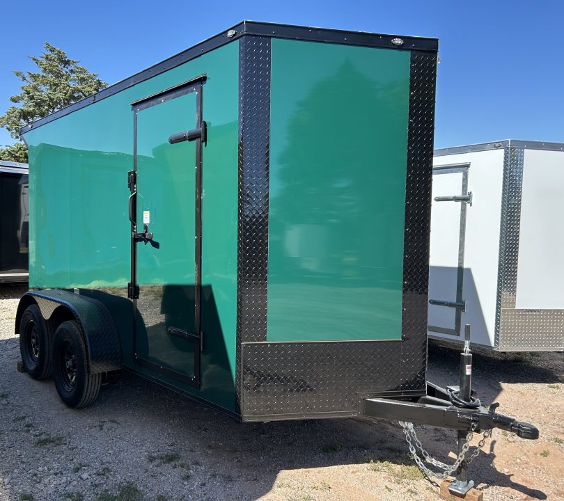 New 2026 Family Trailer 6x12 Tandem Axles Cargo / Enclosed Trailer -Screwless Exterior-Blackout Pkg-Rear Spoiler-HD Axles