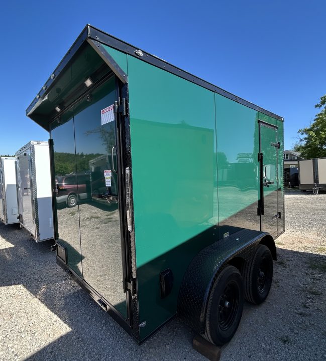 New 2026 Family Trailer 6x12 Tandem Axles Cargo / Enclosed Trailer -Screwless Exterior-Blackout Pkg-Rear Spoiler-HD Axles