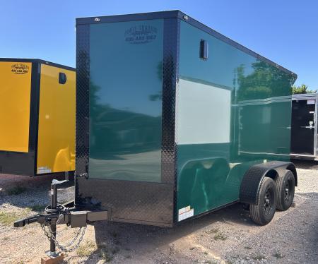 New 2026 Family Trailer 6x12 Tandem Axles Cargo / Enclosed Trailer -Screwless Exterior-Blackout Pkg-Rear Spoiler-HD Axles