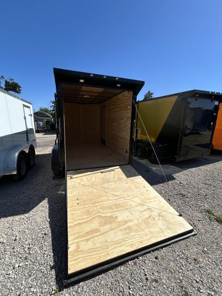 New 2026 Family Trailer 6x12 Tandem Axles Cargo / Enclosed Trailer -Screwless Exterior-Blackout Pkg-Rear Spoiler-HD Axles