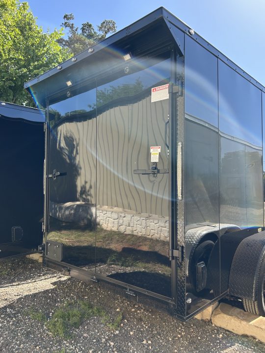 New 2026 Family Trailer 7x14 Tandem Axles Cargo / Enclosed Trailer- Screwless Exterior- Blackout Pkg-Rear Spoiler-HD Axles