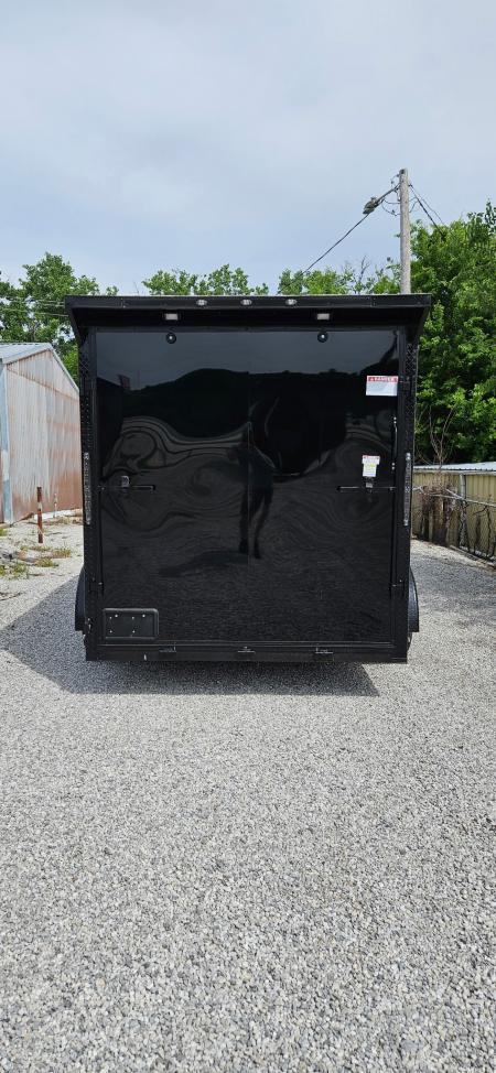 New 2026 Family Trailer 7x14 Tandem Axles Cargo / Enclosed Trailer- Screwless Exterior- Blackout Pkg-Rear Spoiler-HD Axles