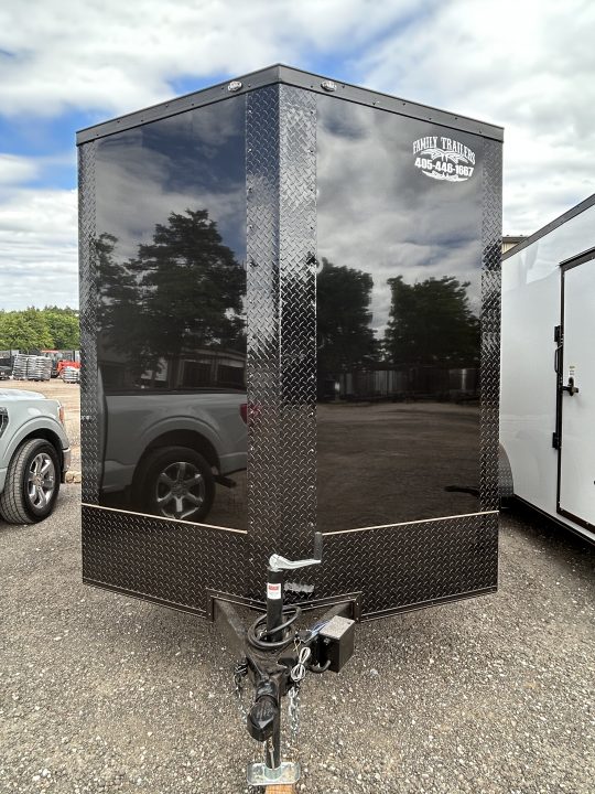 New 2026 Family Trailer 7x16 Tandem Axles Cargo / Enclosed Trailer- Screwless Exterior-Blackout Pkg-Rear Spoiler-HD Axles