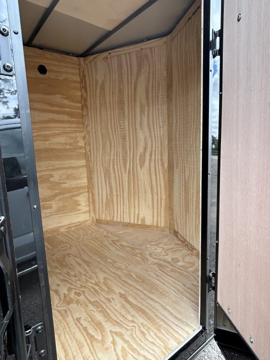New 2026 Family Trailer 7x16 Tandem Axles Cargo / Enclosed Trailer- Screwless Exterior-Blackout Pkg-Rear Spoiler-HD Axles