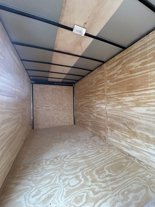 New 2026 Family Trailer 7x16 Tandem Axles Cargo / Enclosed Trailer- Screwless Exterior-Blackout Pkg-Rear Spoiler-HD Axles