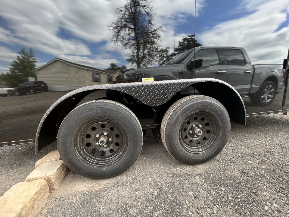 New 2026 Family Trailer 7x16 Tandem Axles Cargo / Enclosed Trailer- Screwless Exterior-Blackout Pkg-Rear Spoiler-HD Axles