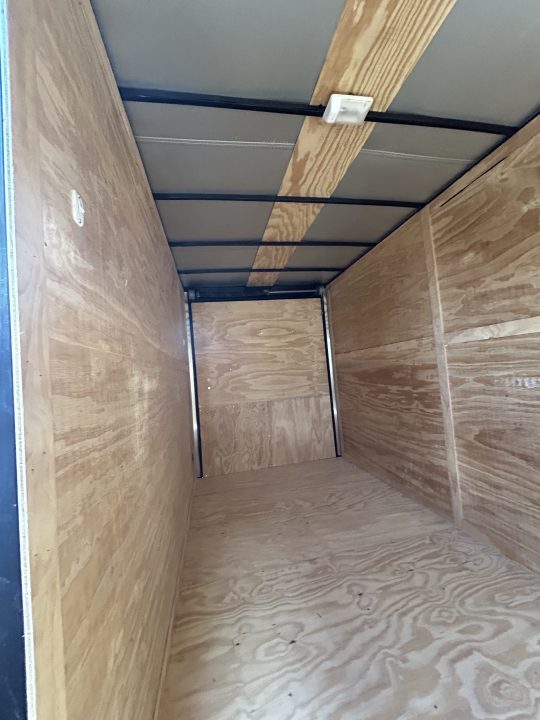 New 2026 Family Trailer 6x14 Tandem Axles Cargo / Enclosed Trailer- Screwless Exterior-Blackout Pkg-Rear Spoiler-HD Axles