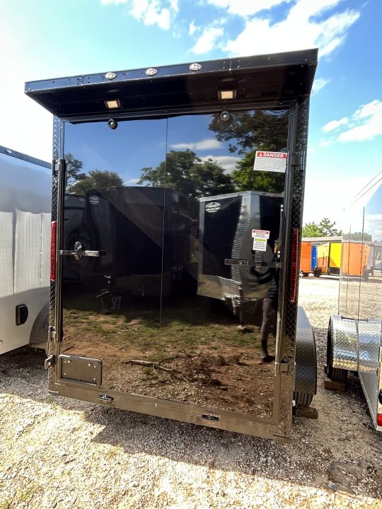 New 2026 Family Trailer 6x14 Tandem Axles Cargo / Enclosed Trailer- Screwless Exterior-Blackout Pkg-Rear Spoiler-HD Axles