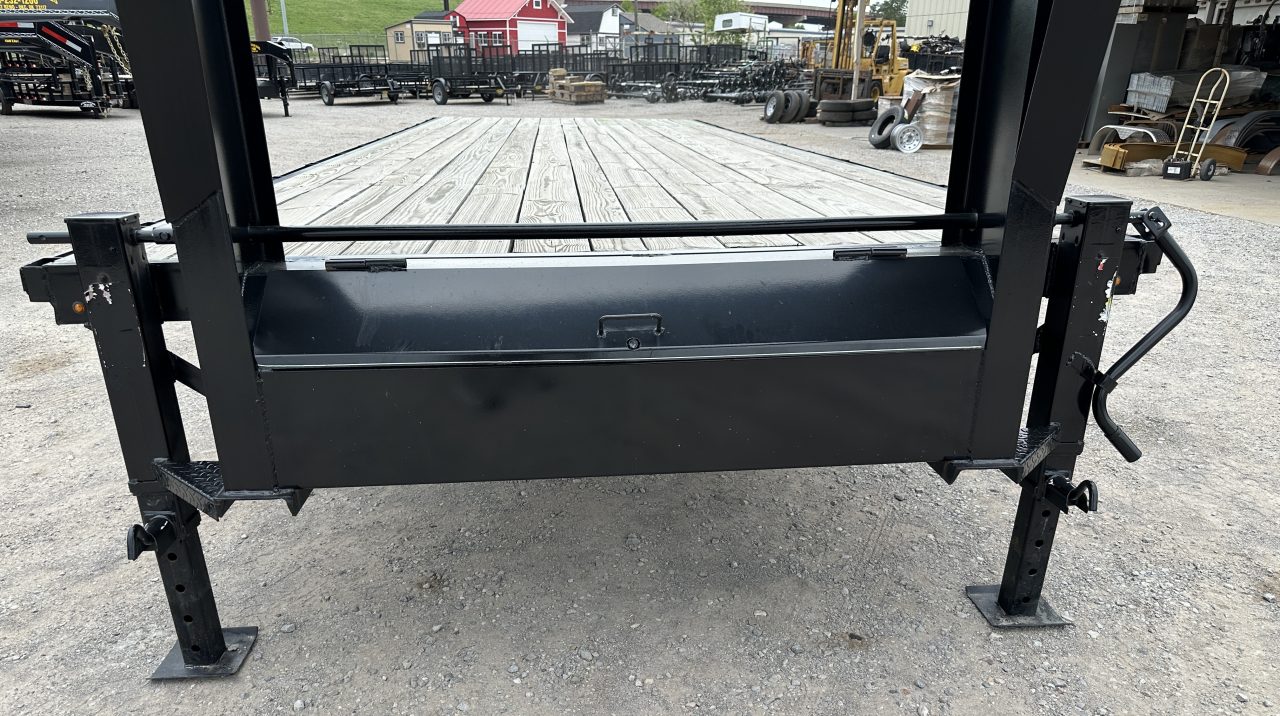 New 2026 Road Boss 25' Tandem Axle Gooseneck Flatbed with 8ks Equipment Trailer