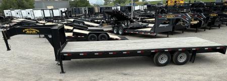 New 2026 Road Boss 25' Tandem Axle Gooseneck Flatbed with 8ks Equipment Trailer