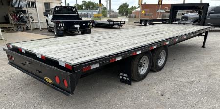 New 2026 Road Boss 25' Tandem Axle Gooseneck Flatbed with 8ks Equipment Trailer