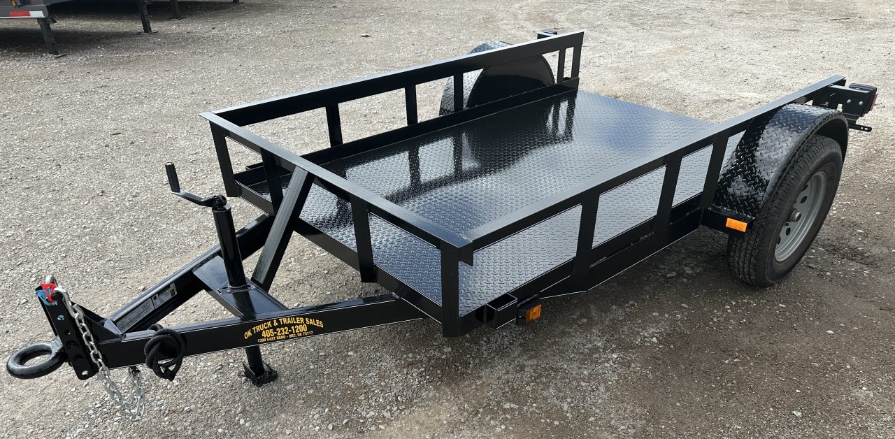 New 2026 Road Boss 5'x8' Single Axle Steel Floor Utility Trailer