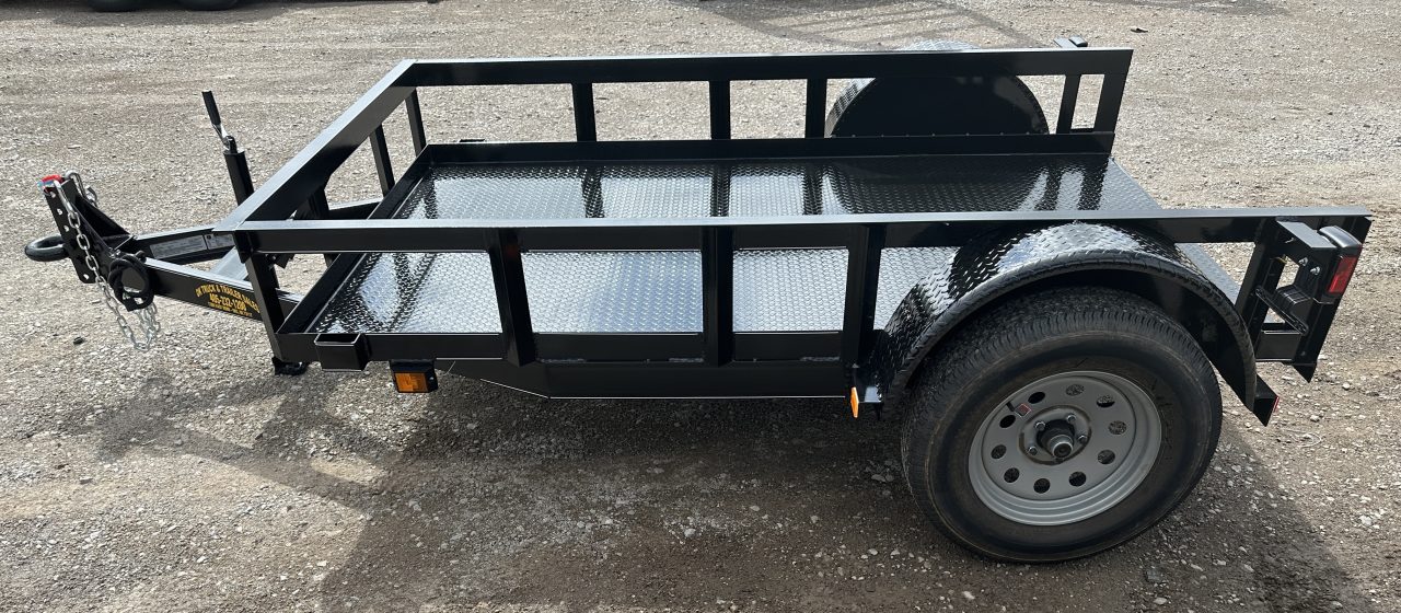 New 2026 Road Boss 5'x8' Single Axle Steel Floor Utility Trailer