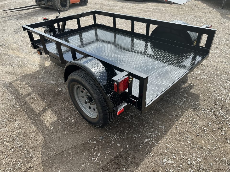 New 2026 Road Boss 5'x8' Single Axle Steel Floor Utility Trailer