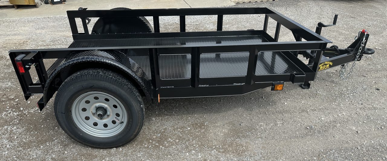 New 2026 Road Boss 5'x8' Single Axle Steel Floor Utility Trailer