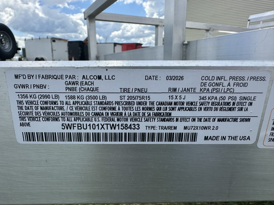 New 2026 Mission MU72X10WR 2.0 Landscape Trailer