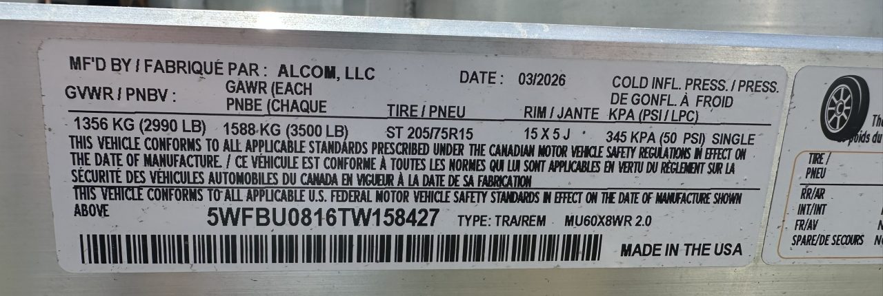 New 2026 Mission MU60X8WR 2.0 Landscape Trailer